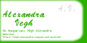 alexandra vegh business card