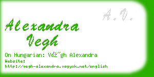 alexandra vegh business card
